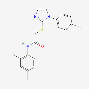 2-[1-(4-chlorophenyl)imidazol-2-yl]sulfanyl-N-(2,4-dimethylphenyl)acetamide