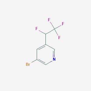 molecular formula C7H4BrF4N B2443538 3-Bromo-5-(1,2,2,2-tetrafluoroethyl)pyridine CAS No. 2193066-65-6