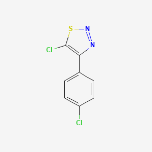 molecular formula C8H4Cl2N2S B2443540 5-Chloro-4-(4-chlorophenyl)-1,2,3-thiadiazole CAS No. 338407-87-7