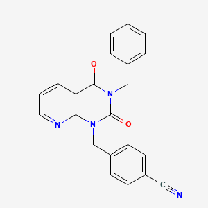 molecular formula C22H16N4O2 B2443543 4-({3-苄基-2,4-二氧代-1H,2H,3H,4H-吡啶并[2,3-d]嘧啶-1-基}甲基)苯甲腈 CAS No. 2097919-21-4