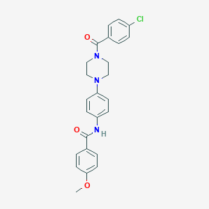 N-{4-[4-(4-chlorobenzoyl)-1-piperazinyl]phenyl}-4-methoxybenzamide