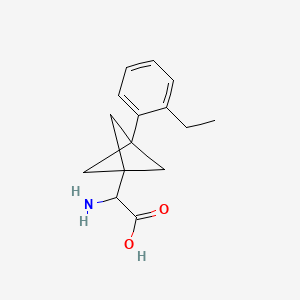molecular formula C15H19NO2 B2443554 2-Amino-2-[3-(2-ethylphenyl)-1-bicyclo[1.1.1]pentanyl]acetic acid CAS No. 2287262-25-1