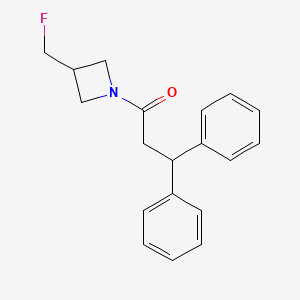 molecular formula C19H20FNO B2443559 1-(3-(Fluoromethyl)azetidin-1-yl)-3,3-diphenylpropan-1-one CAS No. 2034307-38-3