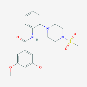 molecular formula C20H25N3O5S B244356 3,5-dimethoxy-N-{2-[4-(methylsulfonyl)piperazin-1-yl]phenyl}benzamide 