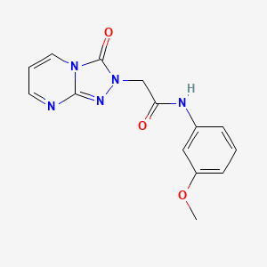 molecular formula C14H13N5O3 B2443563 N-(3-methoxyphenyl)-2-(3-oxo-[1,2,4]triazolo[4,3-a]pyrimidin-2(3H)-yl)acetamide CAS No. 1330404-42-6