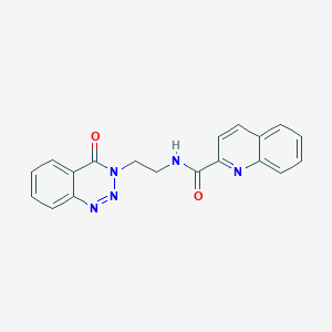 N-(2-(4-oxobenzo[d][1,2,3]triazin-3(4H)-yl)ethyl)quinoline-2-carboxamide