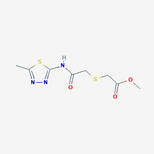 Methyl 2-((2-((5-methyl-1,3,4-thiadiazol-2-yl)amino)-2-oxoethyl)thio)acetate