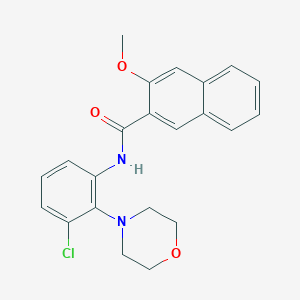 molecular formula C22H21ClN2O3 B244360 N-[3-chloro-2-(4-morpholinyl)phenyl]-3-methoxy-2-naphthamide 