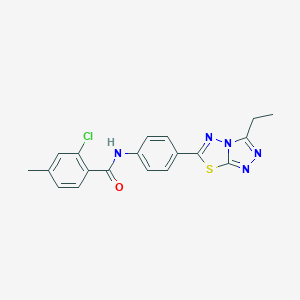 2-chloro-N-[4-(3-ethyl[1,2,4]triazolo[3,4-b][1,3,4]thiadiazol-6-yl)phenyl]-4-methylbenzamide