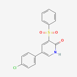 molecular formula C17H12ClNO3S B2443613 5-(4-氯苯基)-3-(苯磺酰基)-2(1H)-吡啶酮 CAS No. 400089-33-0