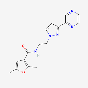 2,5-dimethyl-N-(2-(3-(pyrazin-2-yl)-1H-pyrazol-1-yl)ethyl)furan-3-carboxamide