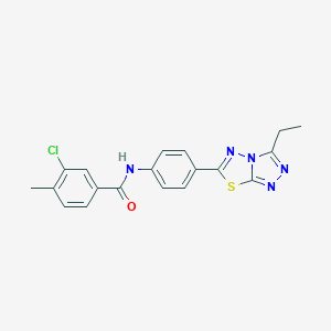 3-chloro-N-[4-(3-ethyl[1,2,4]triazolo[3,4-b][1,3,4]thiadiazol-6-yl)phenyl]-4-methylbenzamide