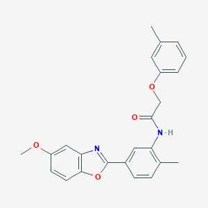 molecular formula C24H22N2O4 B244363 N-[5-(5-methoxy-1,3-benzoxazol-2-yl)-2-methylphenyl]-2-(3-methylphenoxy)acetamide 