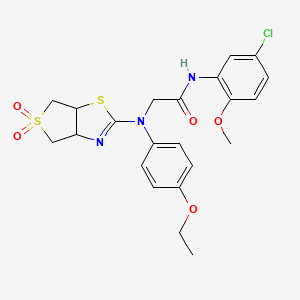 N-(5-chloro-2-methoxyphenyl)-2-((5,5-dioxido-3a,4,6,6a-tetrahydrothieno[3,4-d]thiazol-2-yl)(4-ethoxyphenyl)amino)acetamide