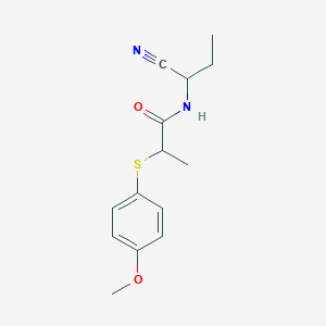 N-(1-cyanopropyl)-2-[(4-methoxyphenyl)sulfanyl]propanamide