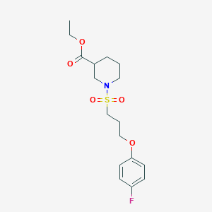 Ethyl 1-((3-(4-fluorophenoxy)propyl)sulfonyl)piperidine-3-carboxylate