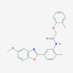 N-[5-(5-methoxy-1,3-benzoxazol-2-yl)-2-methylphenyl]-2-(2-methylphenoxy)acetamide