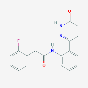 2-(2-fluorophenyl)-N-(2-(6-oxo-1,6-dihydropyridazin-3-yl)phenyl)acetamide