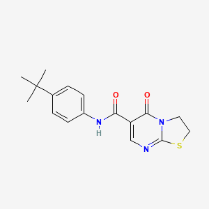 molecular formula C17H19N3O2S B2443644 N-(4-(tert-butyl)phenyl)-5-oxo-3,5-dihydro-2H-thiazolo[3,2-a]pyrimidine-6-carboxamide CAS No. 865591-11-3