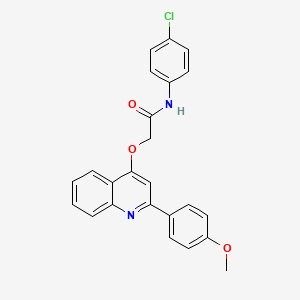 N-(4-chlorophenyl)-2-((2-(4-methoxyphenyl)quinolin-4-yl)oxy)acetamide