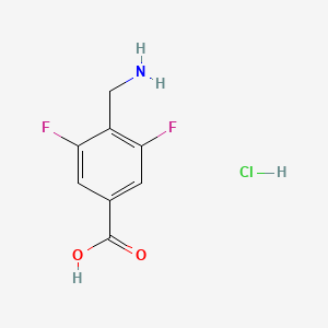 4-(Aminomethyl)-3,5-difluorobenzoic acid;hydrochloride