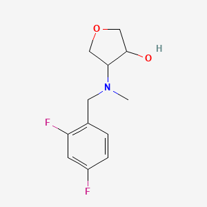 molecular formula C12H15F2NO2 B2443657 4-[(2,4-Difluorophenyl)methyl-methylamino]oxolan-3-ol CAS No. 2320858-79-3