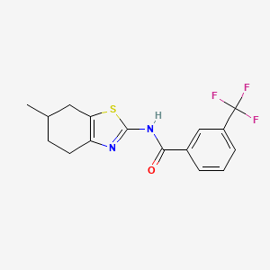 N-(6-methyl-4,5,6,7-tetrahydrobenzo[d]thiazol-2-yl)-3-(trifluoromethyl)benzamide