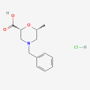 (2R,6R)-4-benzyl-6-methylmorpholine-2-carboxylic acid hydrochloride