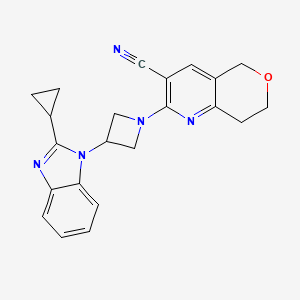 2-[3-(2-Cyclopropylbenzimidazol-1-yl)azetidin-1-yl]-7,8-dihydro-5H-pyrano[4,3-b]pyridine-3-carbonitrile