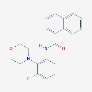 molecular formula C21H19ClN2O2 B244367 N-[3-chloro-2-(4-morpholinyl)phenyl]-1-naphthamide 