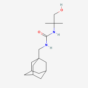 molecular formula C16H28N2O2 B2443672 1-(1-Adamantylmethyl)-3-(1-hydroxy-2-methylpropan-2-yl)urea CAS No. 611196-41-9