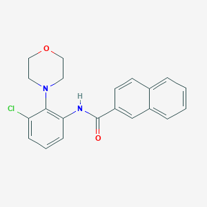 molecular formula C21H19ClN2O2 B244368 N-[3-chloro-2-(4-morpholinyl)phenyl]-2-naphthamide 