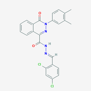 molecular formula C24H18Cl2N4O2 B2443682 N'-[(1E)-(2,4-dichlorophenyl)methylidene]-3-(3,4-dimethylphenyl)-4-oxo-3,4-dihydrophthalazine-1-carbohydrazide CAS No. 478045-77-1