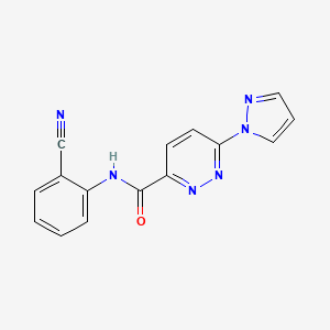 molecular formula C15H10N6O B2443683 N-(2-cyanophenyl)-6-(1H-pyrazol-1-yl)pyridazine-3-carboxamide CAS No. 1351595-03-3