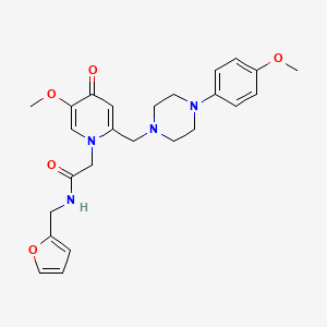 molecular formula C25H30N4O5 B2443690 N-(2-furylmethyl)-2-[5-methoxy-2-{[4-(4-methoxyphenyl)piperazin-1-yl]methyl}-4-oxopyridin-1(4H)-yl]acetamide CAS No. 921479-53-0