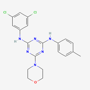 molecular formula C20H20Cl2N6O B2443691 N2-(3,5-dichlorophenyl)-6-morpholino-N4-(p-tolyl)-1,3,5-triazine-2,4-diamine CAS No. 898630-83-6