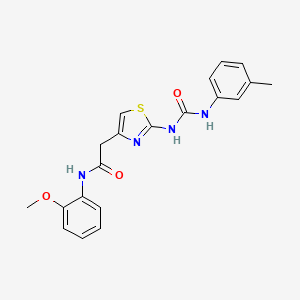 N-(2-methoxyphenyl)-2-(2-(3-(m-tolyl)ureido)thiazol-4-yl)acetamide