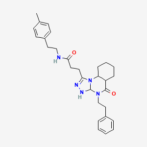 molecular formula C29H29N5O2 B2443696 N-[2-(4-methylphenyl)ethyl]-3-[5-oxo-4-(2-phenylethyl)-4H,5H-[1,2,4]triazolo[4,3-a]quinazolin-1-yl]propanamide CAS No. 902963-97-7