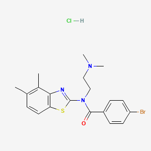 molecular formula C20H23BrClN3OS B2443699 4-bromo-N-(2-(dimethylamino)ethyl)-N-(4,5-dimethylbenzo[d]thiazol-2-yl)benzamide hydrochloride CAS No. 1216475-34-1