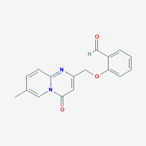 molecular formula C17H14N2O3 B2443707 2-[(7-Methyl-4-oxopyrido[1,2-a]pyrimidin-2-yl)methoxy]benzaldehyde CAS No. 763087-16-7