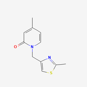 4-Methyl-1-[(2-methyl-1,3-thiazol-4-yl)methyl]-1,2-dihydropyridin-2-one