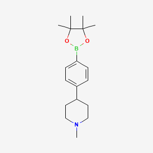 molecular formula C18H28BNO2 B2443737 1-甲基-4-(4-(4,4,5,5-四甲基-1,3,2-二氧杂硼环-2-基)苯基)哌啶 CAS No. 1247000-92-5