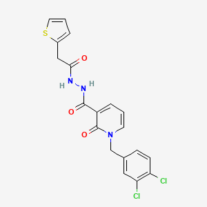 1-(3,4-dichlorobenzyl)-2-oxo-N'-(2-(thiophen-2-yl)acetyl)-1,2-dihydropyridine-3-carbohydrazide