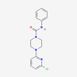 4-(6-chloro-2-pyridinyl)-N-phenyltetrahydro-1(2H)-pyrazinecarboxamide