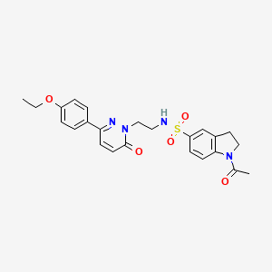 1-acetyl-N-(2-(3-(4-ethoxyphenyl)-6-oxopyridazin-1(6H)-yl)ethyl)indoline-5-sulfonamide