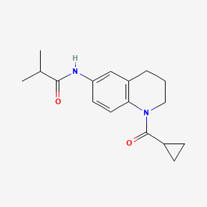 molecular formula C17H22N2O2 B2443751 N-(1-(cyclopropanecarbonyl)-1,2,3,4-tetrahydroquinolin-6-yl)isobutyramide CAS No. 941915-44-2