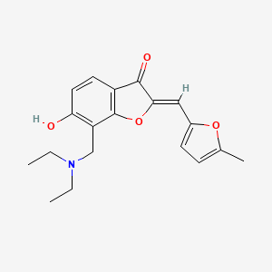 (Z)-7-((diethylamino)methyl)-6-hydroxy-2-((5-methylfuran-2-yl)methylene)benzofuran-3(2H)-one