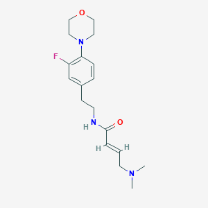 (E)-4-(Dimethylamino)-N-[2-(3-fluoro-4-morpholin-4-ylphenyl)ethyl]but-2-enamide