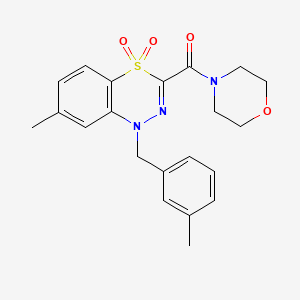 7-methyl-1-(3-methylbenzyl)-3-(morpholinocarbonyl)-4lambda~6~,1,2-benzothiadiazine-4,4(1H)-dione