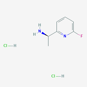 molecular formula C7H11Cl2FN2 B2443770 (R)-1-(6-氟吡啶-2-基)乙胺二盐酸盐 CAS No. 2061996-65-2